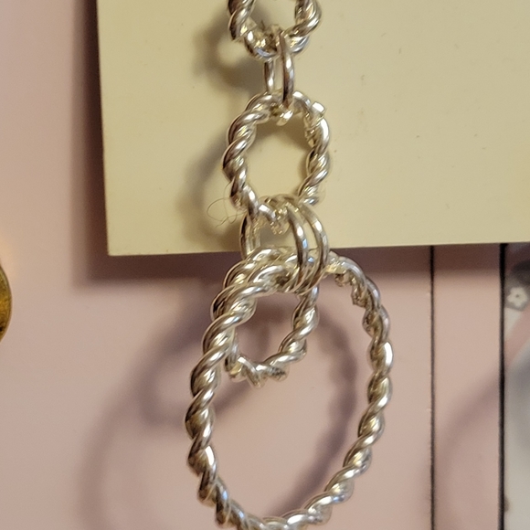 Circular chain eaarings - Picture 2 of 3